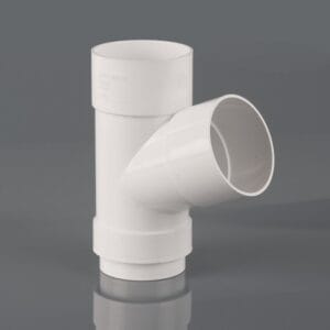 68mm Round PVCu Downpipe Branch 112.5 Degrees BR218