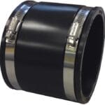 This Flex Coupler provides a watertight and efficient repair or connection of pipes of all materials 112mm in size and made from PVC.