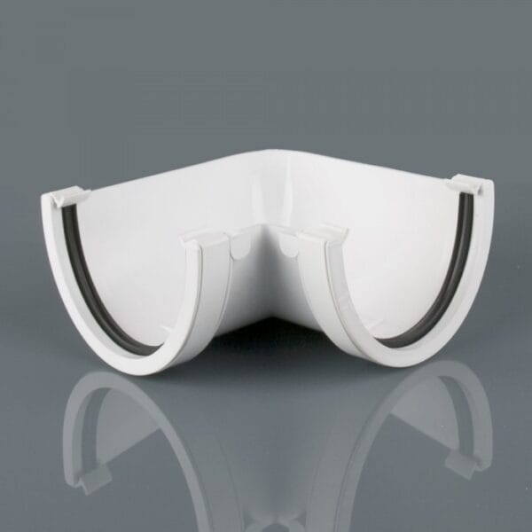 Deepstyle Deepflow PVCu Gutter Angle 90 Degrees white (BR078)