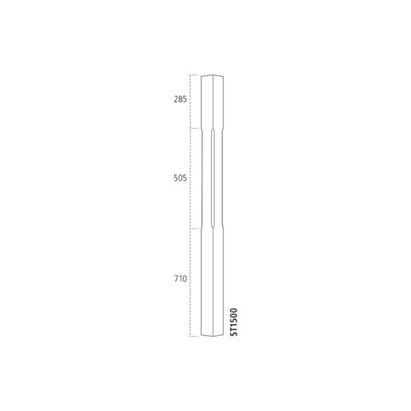 Benchmark Oak Full Stop Chamfered Newel - Image 2