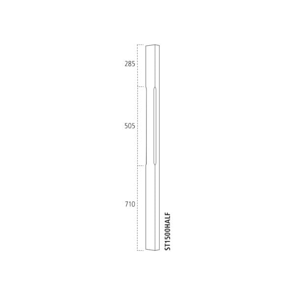 Benchmark Oak Half Stop Chamfered Newel - Image 2