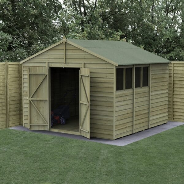 4LIFE Apex Shed 10x10 - Double Door - 4 Windows