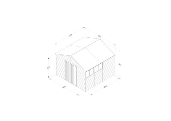 4LIFE Apex Shed 10x10 - Double Door - 4 Windows - Image 3