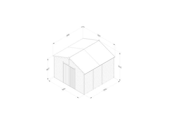 4LIFE Apex Shed 10x10 - Double Door - No Windows - Image 4