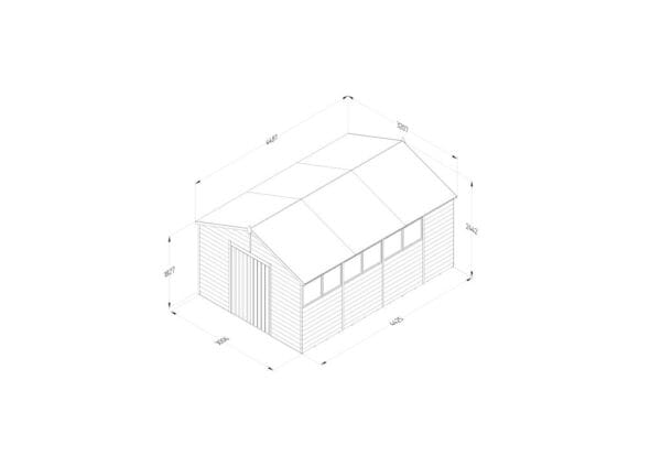 4LIFE Apex Shed 10x15 - Double Door - 6 Windows - Image 4