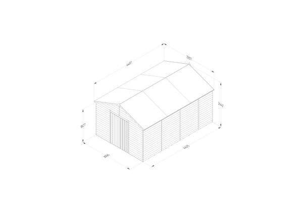 4LIFE Apex Shed 10x15 - Double Door - No Windows - Image 2