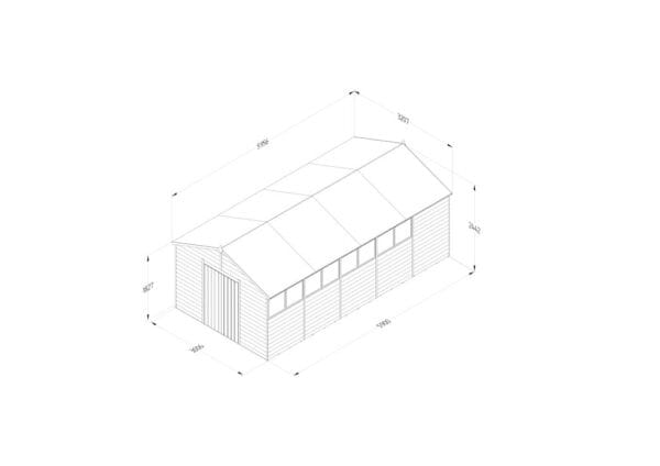 4LIFE Apex Shed 10x20 - Double Door - 8 Windows - Image 4