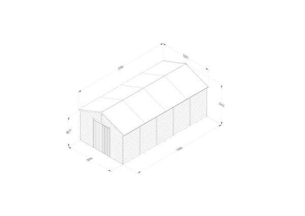 4LIFE Apex Shed 10x20 - Double Door - No Windows - Image 4