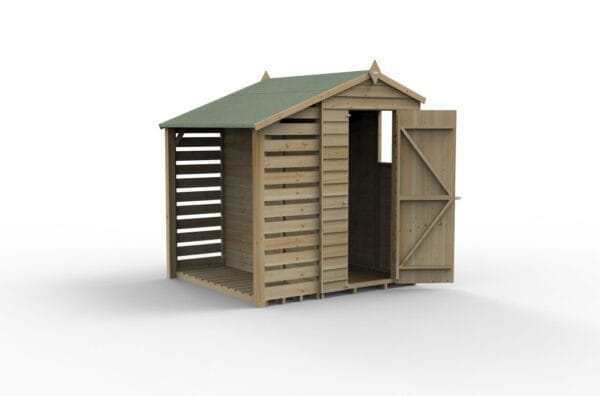 4LIFE Apex Shed 4×6 – Single Door – 1 Window With Lean-To - Image 3