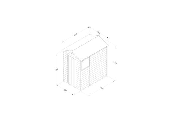 4LIFE Apex Shed 4×6 – Single Door – 1 Window - Image 4