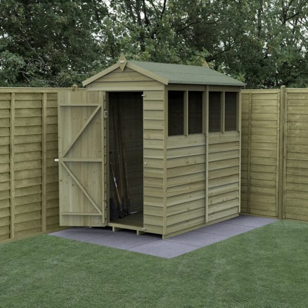4LIFE Apex Shed 4ft × 6ft – Single Door – 4 Windows