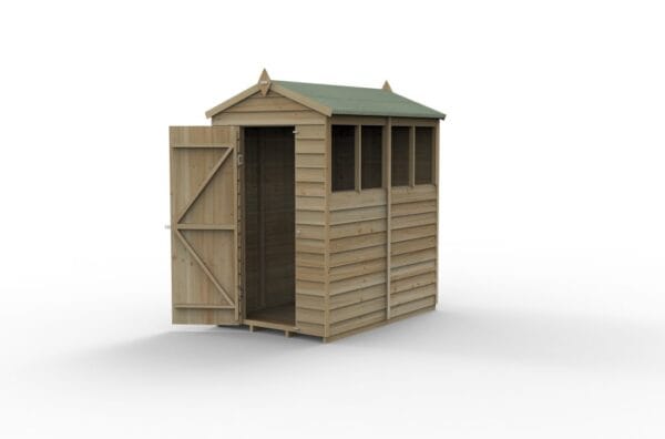4LIFE Apex Shed 4ft × 6ft – Single Door – 4 Windows - Image 2