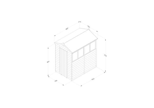 4LIFE Apex Shed 4ft × 6ft – Single Door – 4 Windows - Image 4