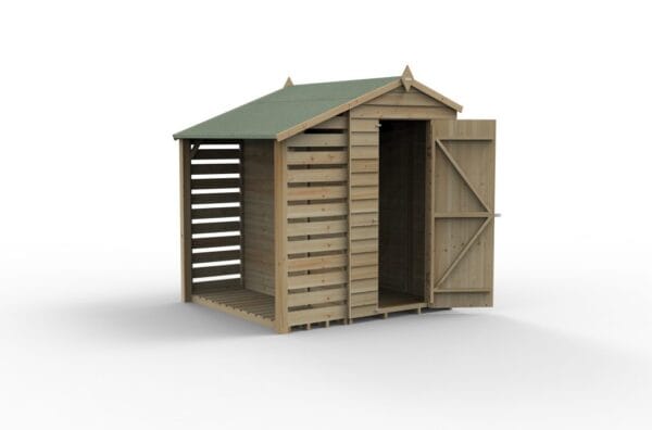 4LIFE Apex Shed 4x6 - Single Door - No Windows -  With Lean-To - Image 2