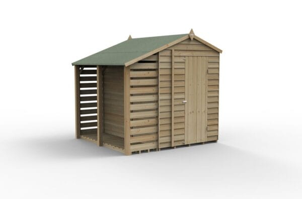 4LIFE Apex Shed 5x7 - Single Door - 2 Windows -  With Lean-To - Image 3