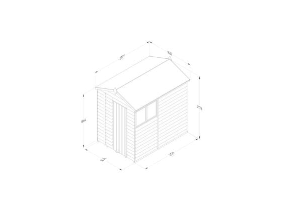 4LIFE Apex Shed 5x7 - Single Door - 2 Window - Image 4