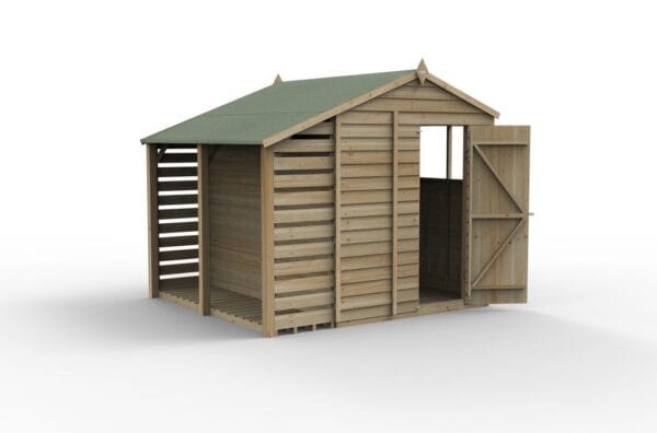 4LIFE Apex Shed 6x8 - Double Door - 2 Windows -  With Lean-To - Image 7