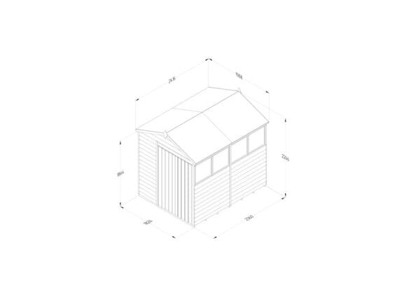 4LIFE Apex Shed 6×8 – Double Door – 4 Windows - Image 4