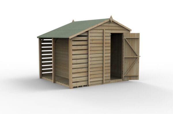 4LIFE Apex Shed 8×6 – Single Door – No- Windows – With Lean-To - Image 3