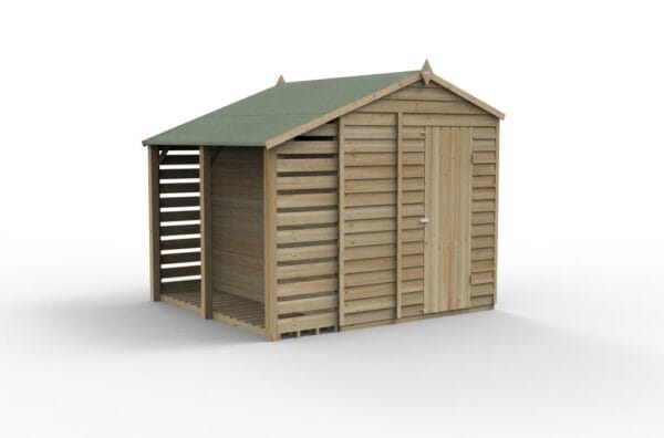 4LIFE Apex Shed 8×6 – Single Door – No- Windows – With Lean-To - Image 2