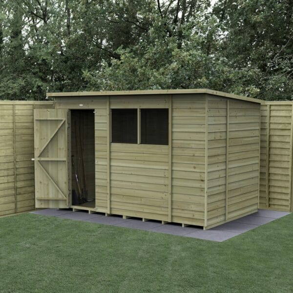 4LIFE Pent Shed 10×6 – Single Door – 2 Windows