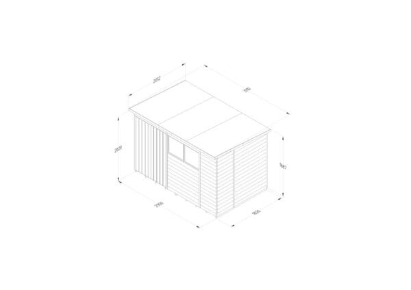 4LIFE Pent Shed 10×6 – 2 Windows – Double Door - Image 4