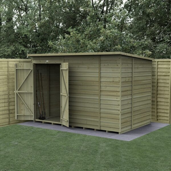 4LIFE Pent Shed 10×6 – No Windows – Double Door