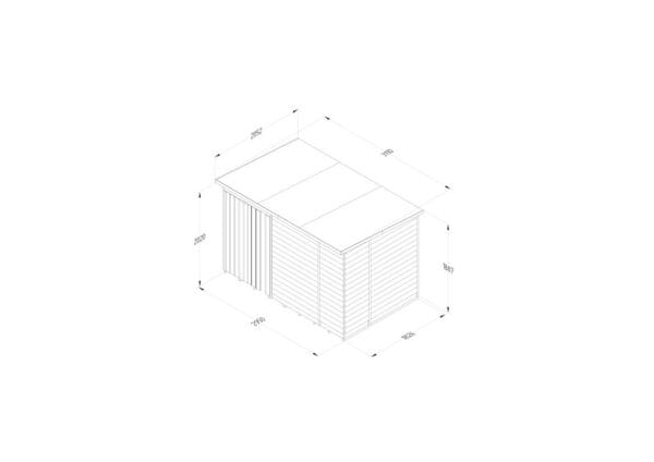 4LIFE Pent Shed 10×6 – No Windows – Double Door - Image 4