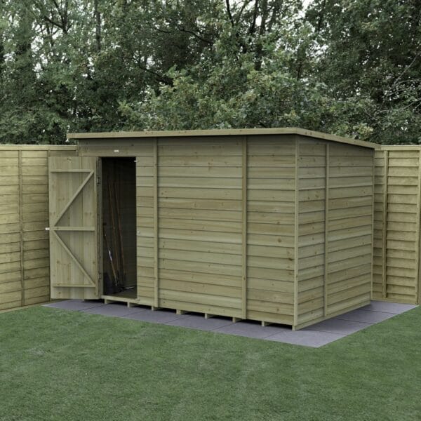 4LIFE Pent Shed 10×6 – Single Door – No Windows