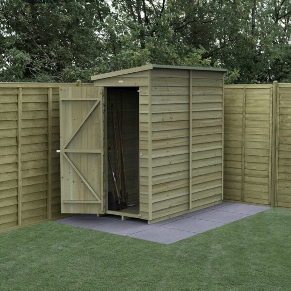 4LIFE Pent Shed 6×3 – Single Door – No Windows