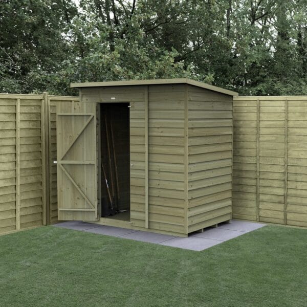 4LIFE Pent Shed 6×4 – Single Door – No Windows