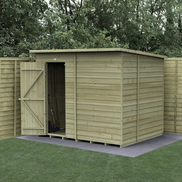 4LIFE Pent Shed 8×6 – Single Door – No Windows