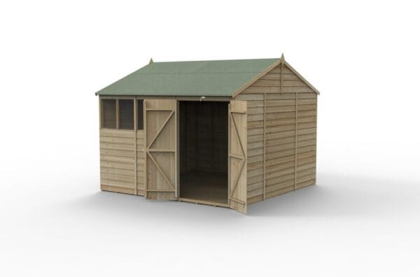 4LIFE Reverse Apex Shed 10×10 – Double Door – 4 Windows - Image 3