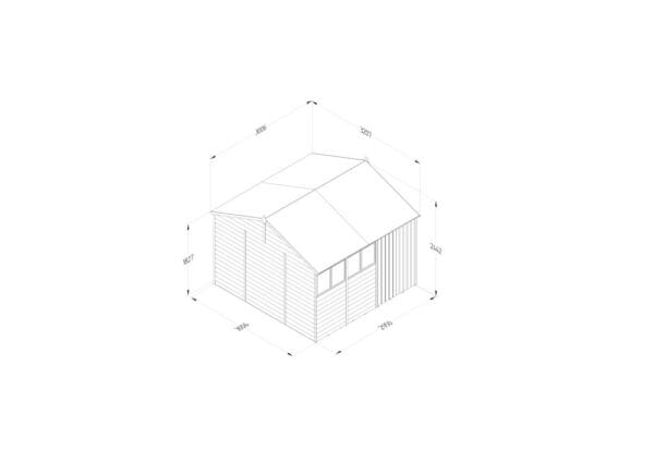 4LIFE Reverse Apex Shed 10×10 – Double Door – 4 Windows - Image 4