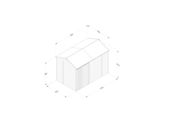 4LIFE Reverse Apex Shed 10×6 – Double Door – No Windows - Image 4