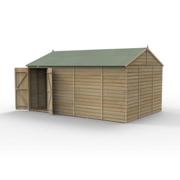 4LIFE Reverse Apex Shed 15×10 – Double Door – No Windows - Image 2