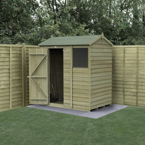 4LIFE Reverse Apex Shed 6×4 – Single Door – 1 Window