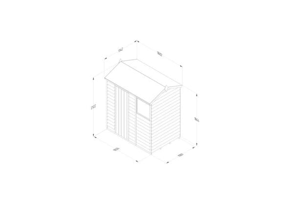 4LIFE Reverse Apex Shed 6×4 – Single Door – 1 Window - Image 7