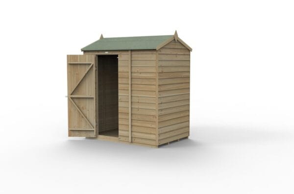 4LIFE Reverse Apex Shed 6×4 – Single Door – No Windows - Image 3