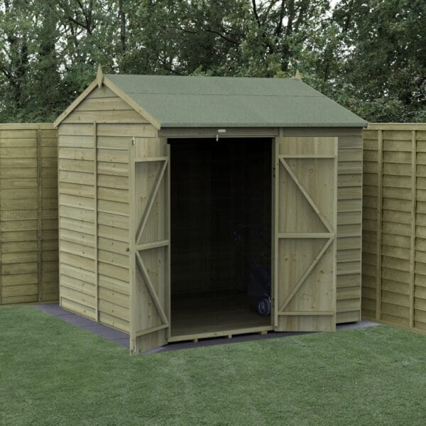 4LIFE Reverse Apex Shed 7×7 – Double Door – No Windows