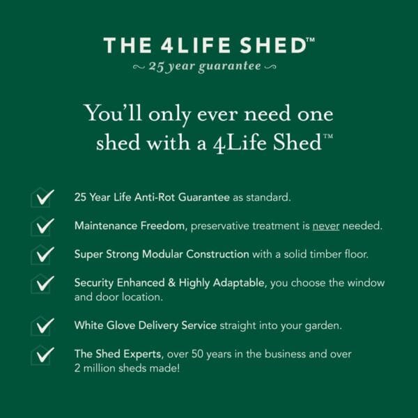 4LIFE Apex Shed 6×10 – Double Door – 4 Window - Image 5