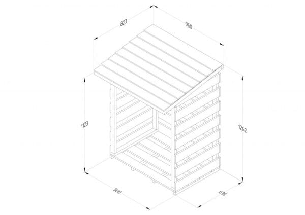 Compact Pent Log Store - Image 3