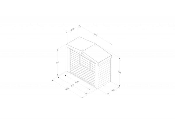 Overlap Presssure Treated Apex Log Store - Image 3