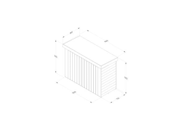 Pent Large Outdoor Store – Pressure Treated - Image 3