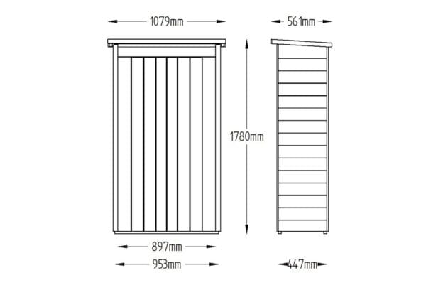 Shiplap Pent Tall Garden Store - Pressure Treated - Image 7