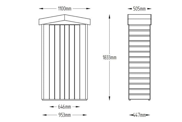 Shiplap Apex Tall Garden Store – Pressure Treated - Image 5