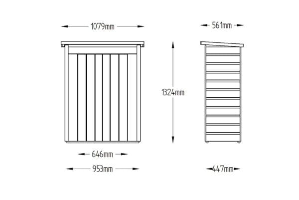 Shiplap Pent Garden Store - Pressure Treated - Image 2