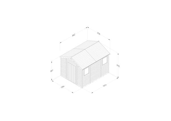 Timberdale 10×8 Apex Shed – Two Windows - Image 4