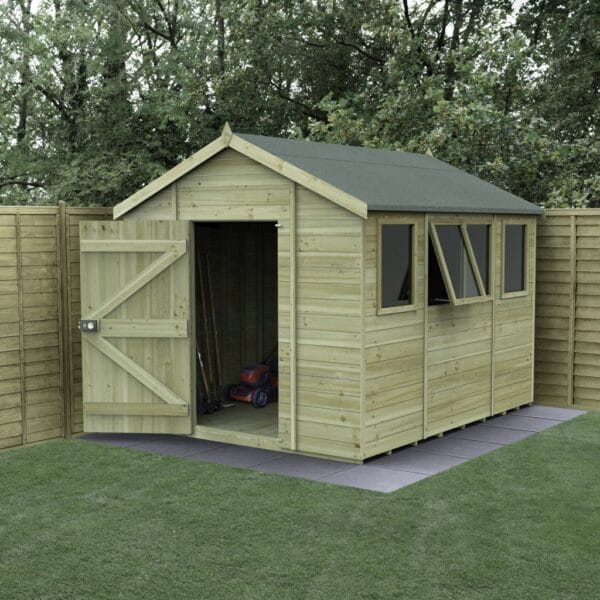 Timberdale 10×8 Apex Shed – Four Windows