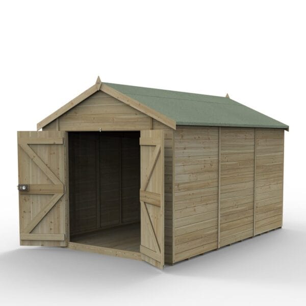 Timberdale 12×8 Apex Shed No Window – Double Door - Image 2